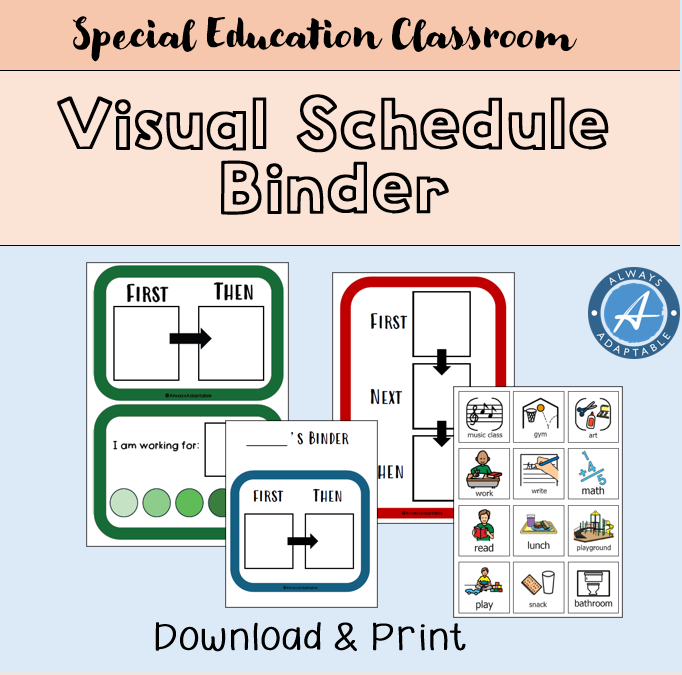 Visual Schedule Binder | First-Then