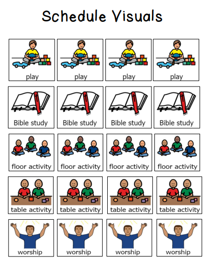 Inclusive Ministry Visual Schedule