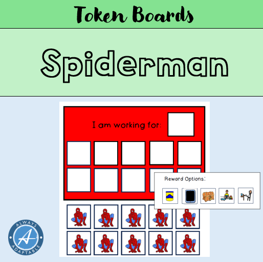 10-Frame Token Board | Spiderman Theme