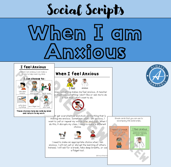 When I am Anxious | Social Script, Story