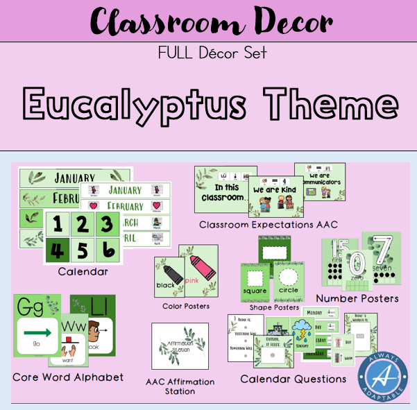 Eucalyptus Classroom Decor Set