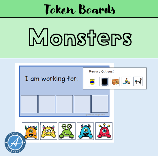 5-Frame Token Board | Monster Theme
