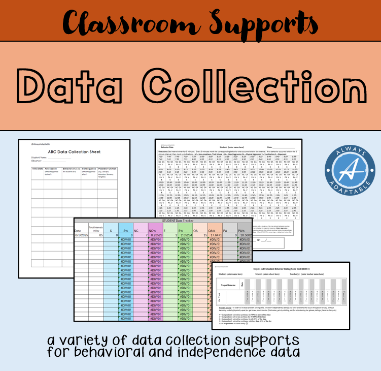 Student Behavior Data Tracking Kit | Special Education Data Collection