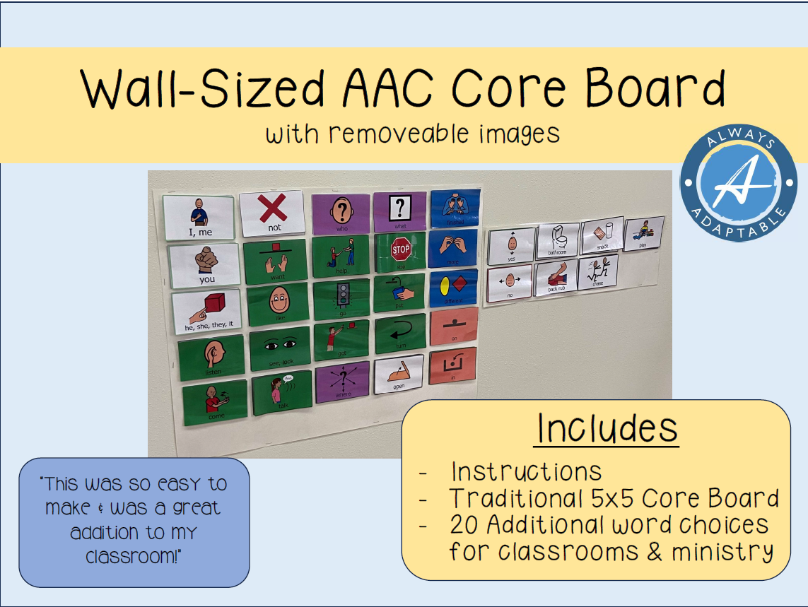 Wall-Sized Core Communication Board