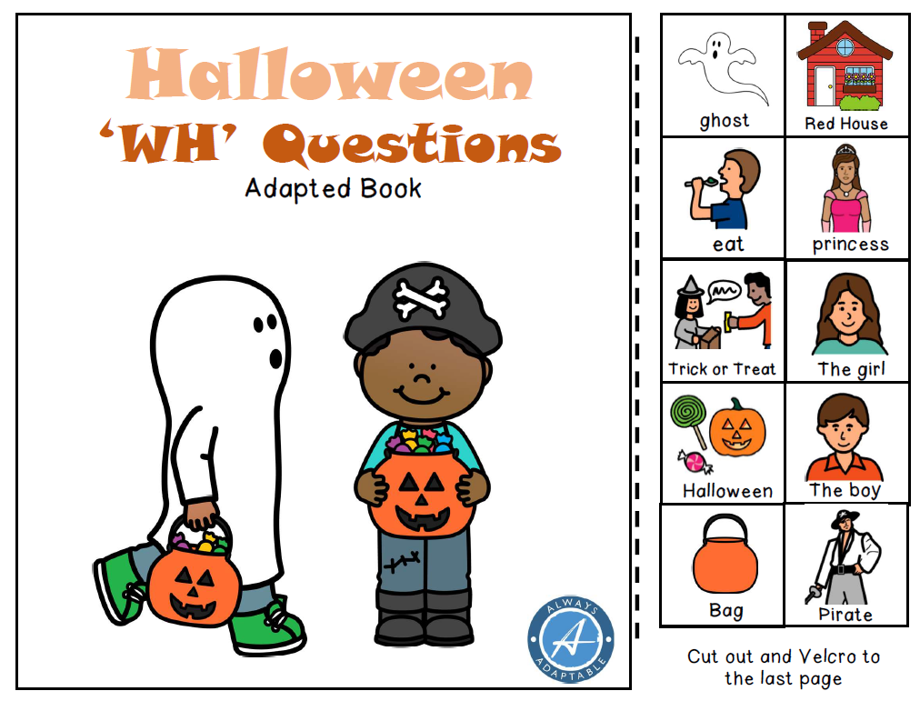 Halloween WH Questions | Adapted Book