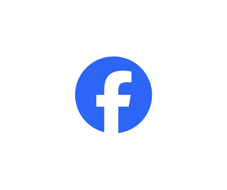 Facebook logo with a blue circle and white lowercase F.