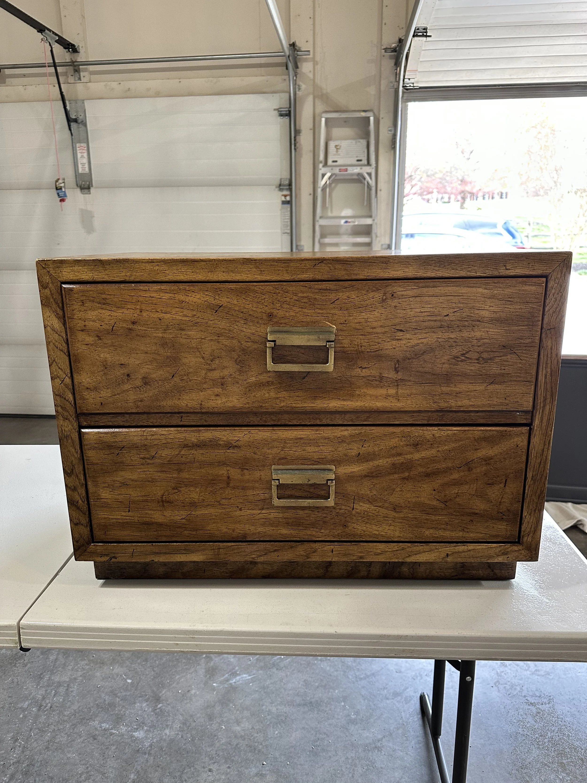 Before - Upcycled Blue Nightstand – Unique & Charming