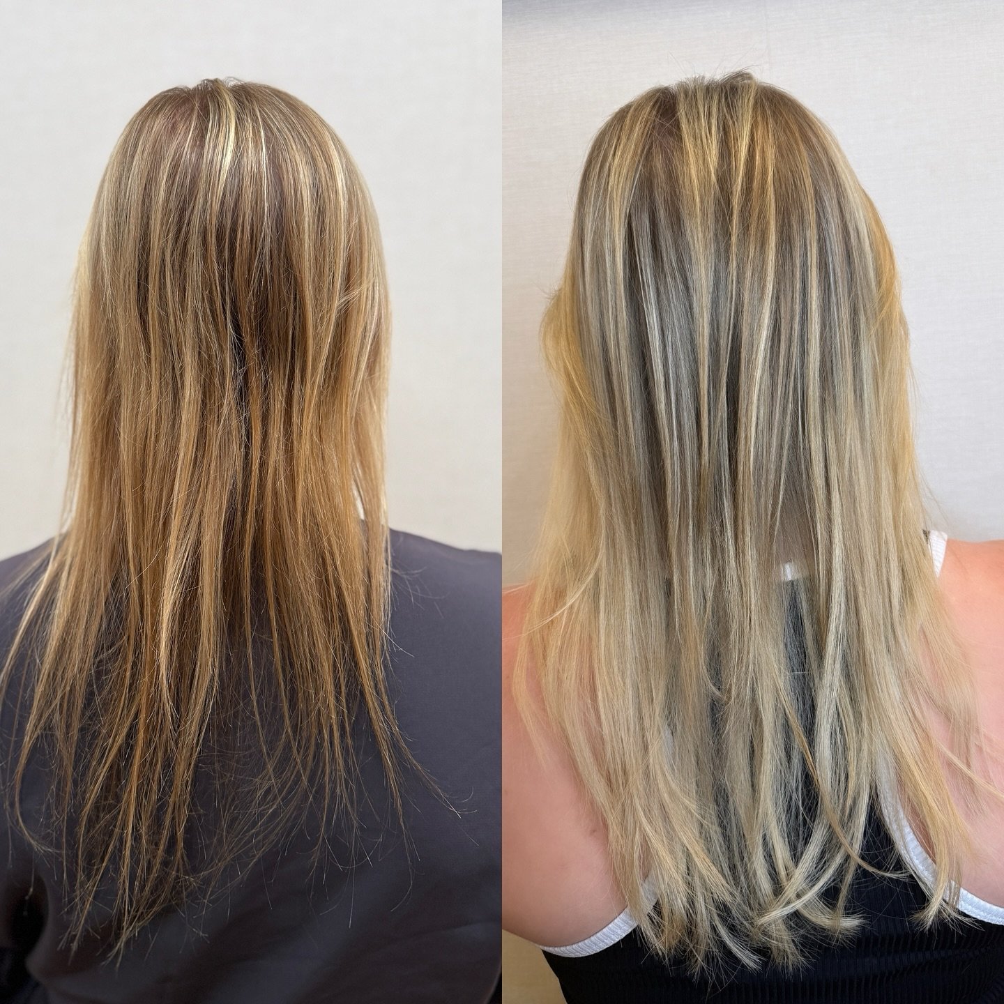 Before/After - 1 row of custom extensions + fresh balayage ✨ @greatlengths_official 
&bull;
&bull;
&bull;
&bull;
&bull;
@greatlengthsuk_ie @greatlengthsusa @greatlengthscroatia  @greatlengthsaus #greatlengths  @hlgillman