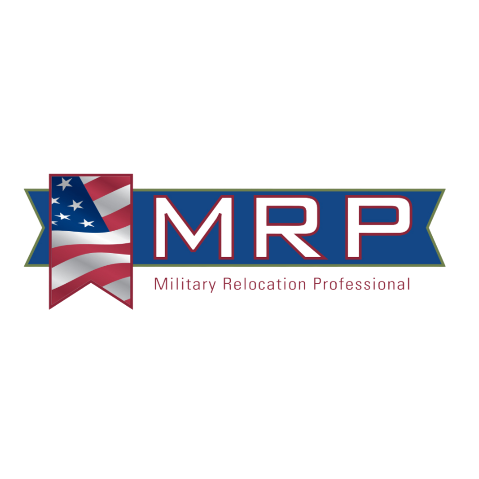 Logo for MRP, Military Retirement Planning, featuring an American flag banner and red and blue colors.