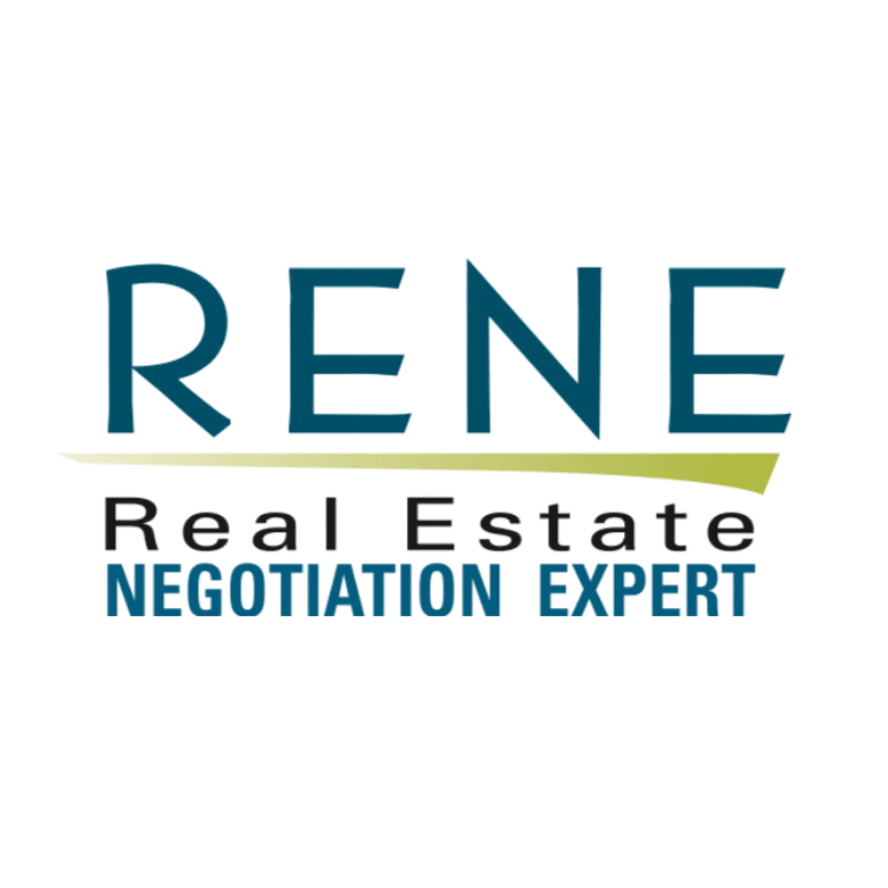 Logo for RENE Real Estate Negotiation Expert with the words 'RENE' prominently displayed.
