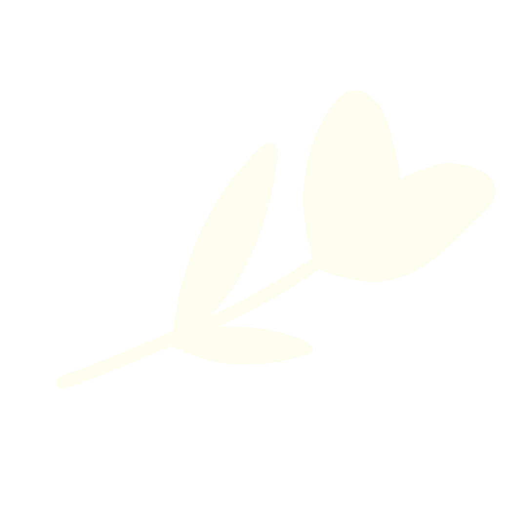 Silhouette of a flower with three small leaves on a black background.