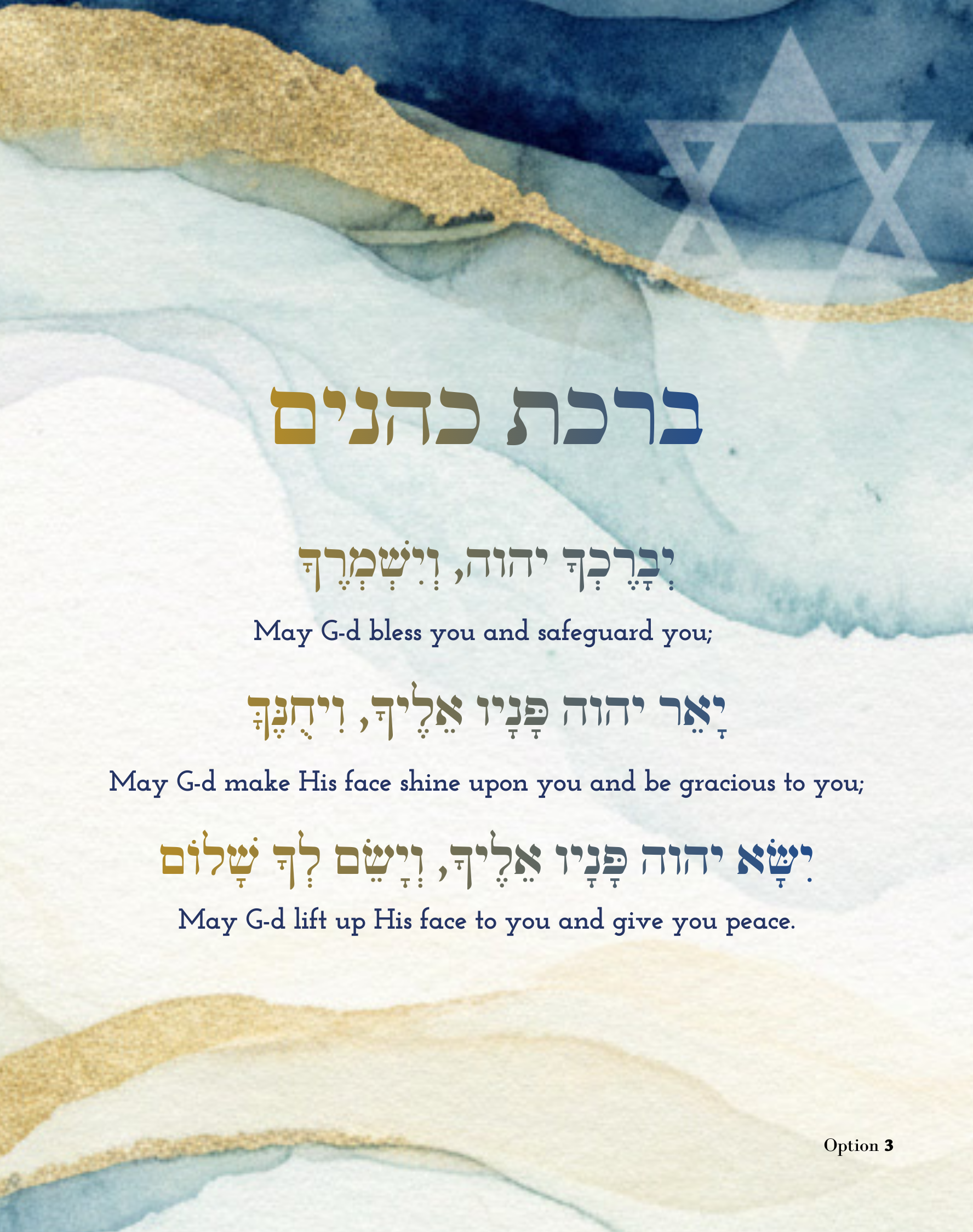Birkat Cohanim Blessing