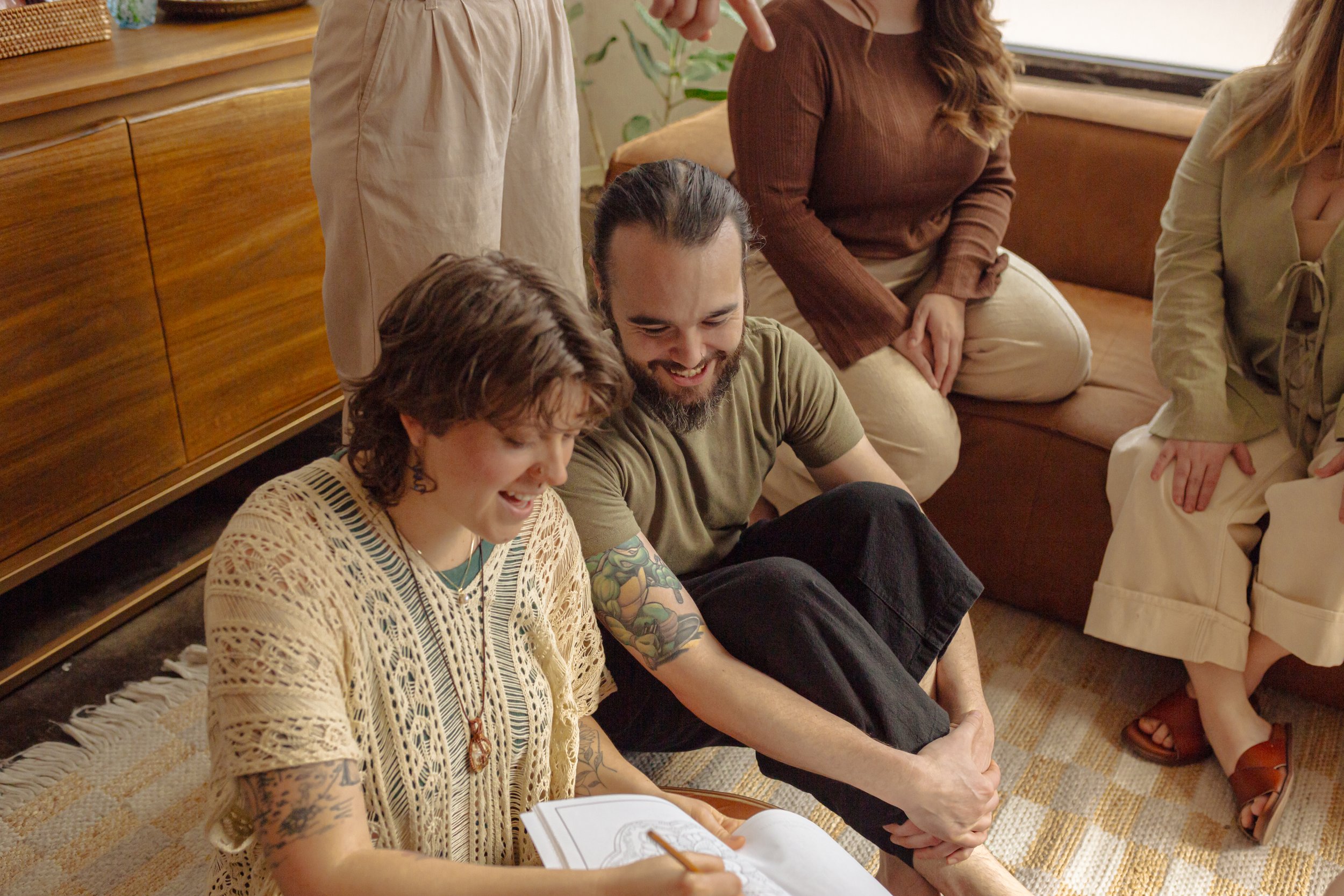 Wellness spa staff gathered together in a collaborative team environment in Oklahoma City