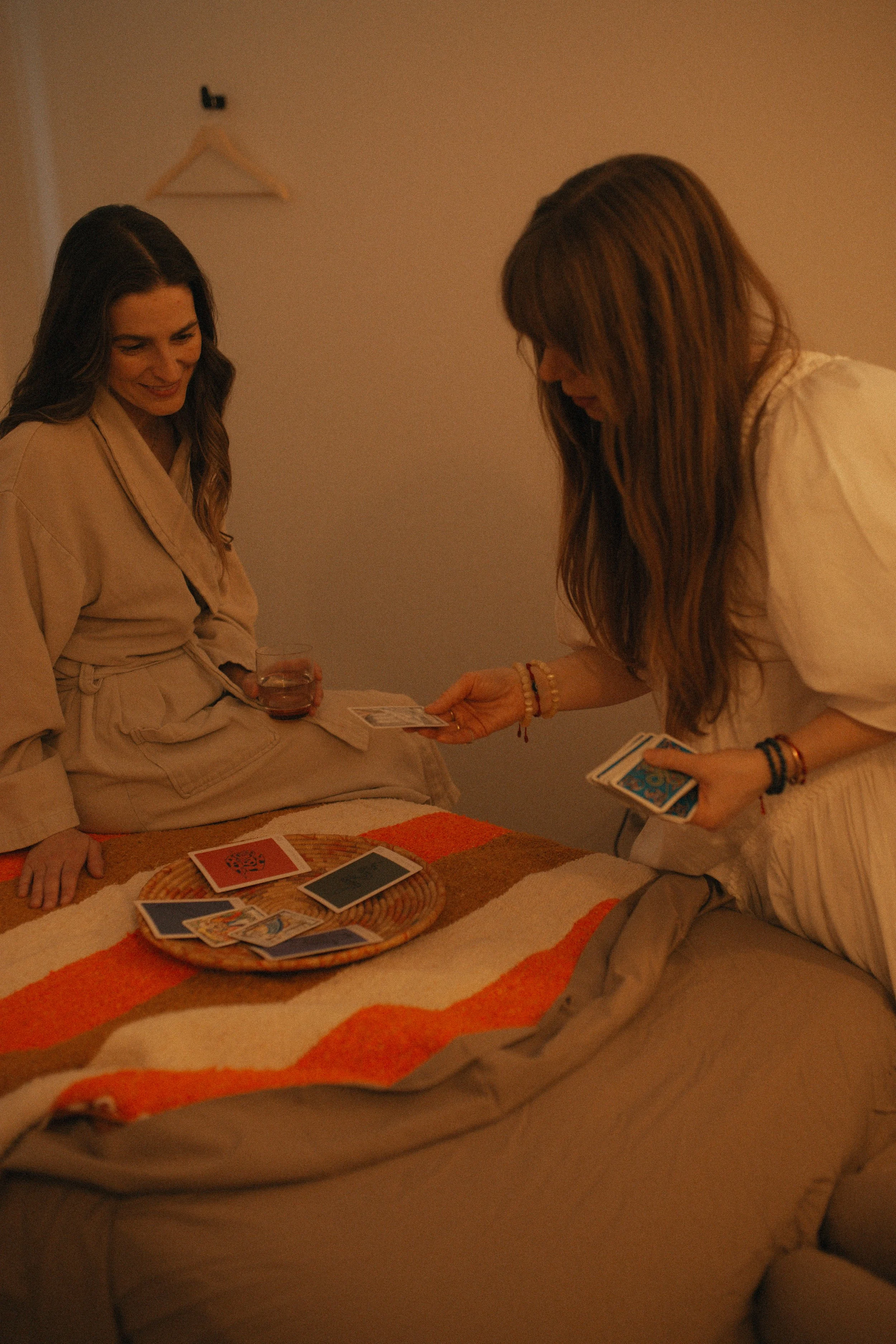 Intuitive card reading as part of a Reiki healing session in Oklahoma City