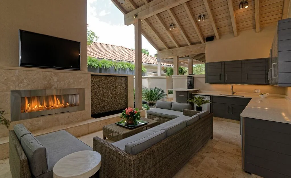 Outdoor remodel fireplace horseshoe bay texas