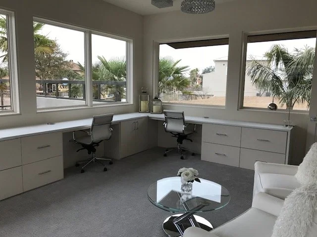 office remodel white grey modern texas