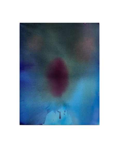 OMA 2:45 UHR /
2026 / 
90 x 70 cm /
Tusche auf Baumwolle 