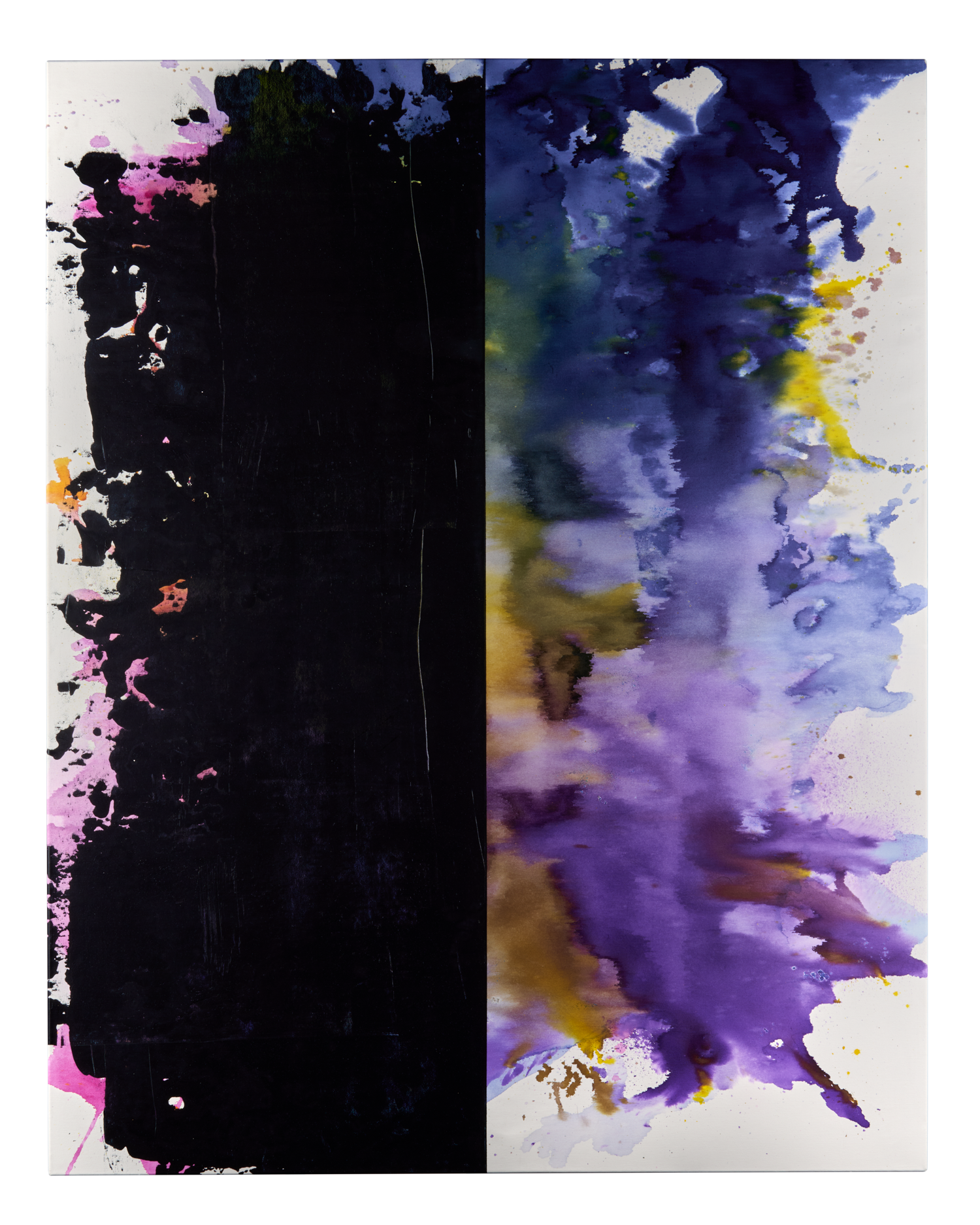 EXISTENZ /
2024 / 
190 x 150 cm /
Tusche & Acryl auf Baumwolle 