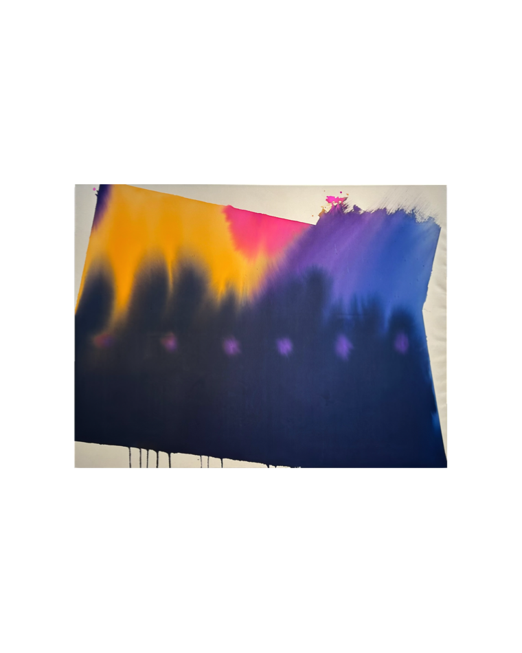 ECSTASY / 
2025 / 
196 x 146 cm / 
Tusche und Tinte auf Baumwolle /
verfügbar