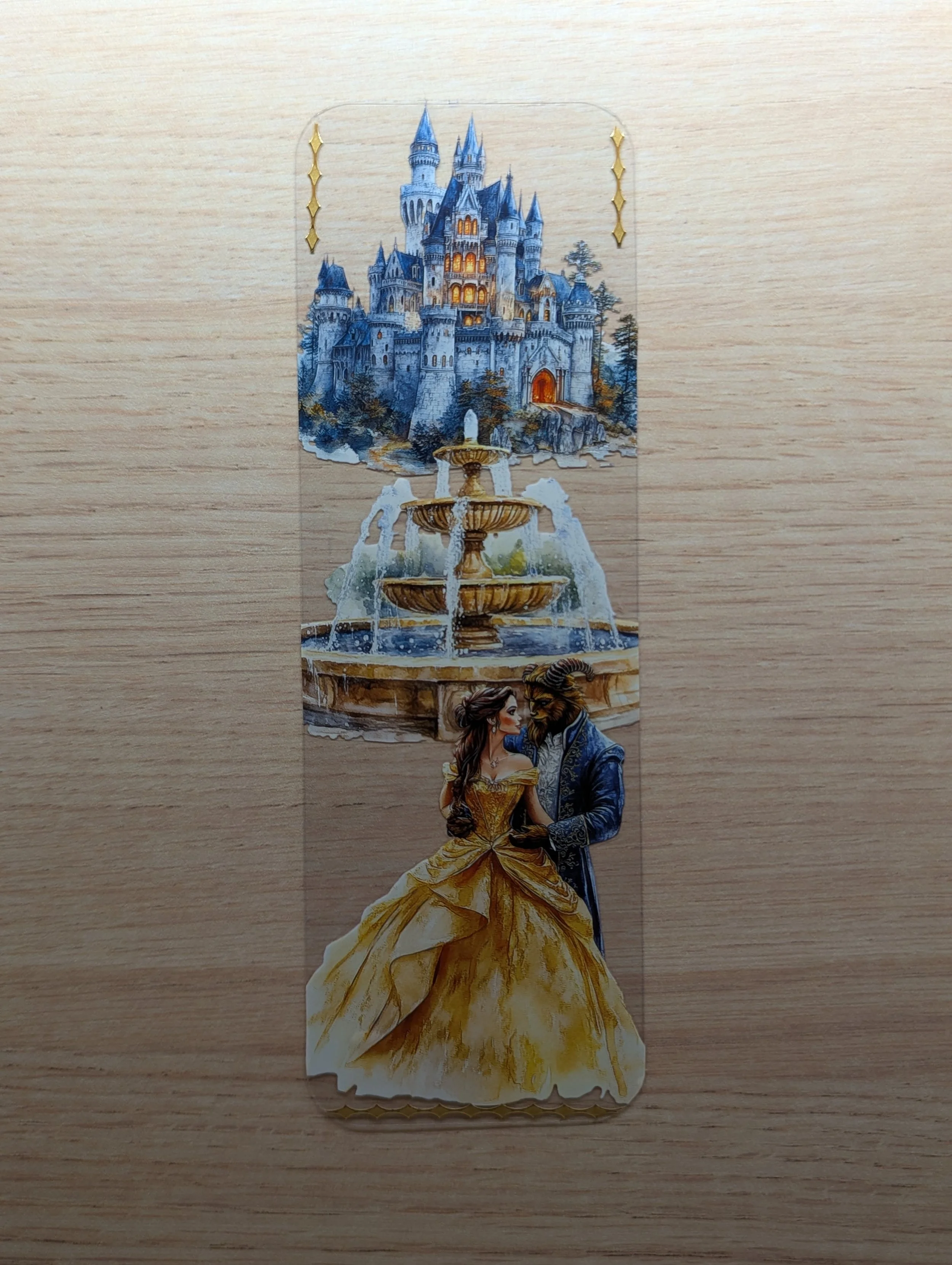 Marque-page Artistique en Journaling - belle et la bete 2