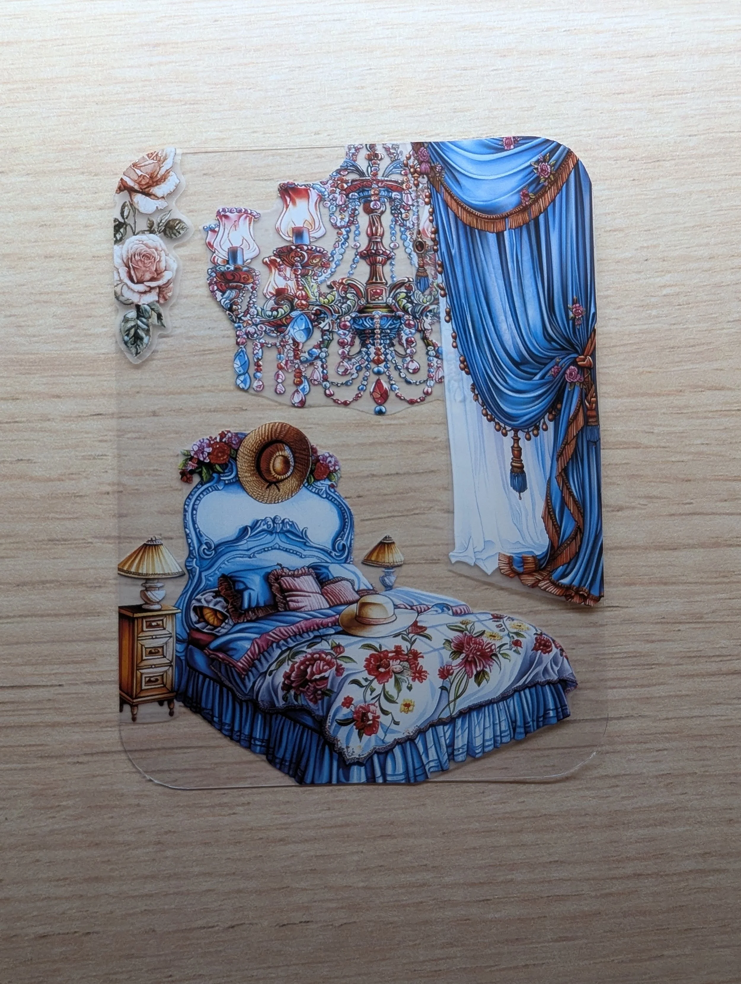 Marque-page Artistique en Journaling - chambre vintage