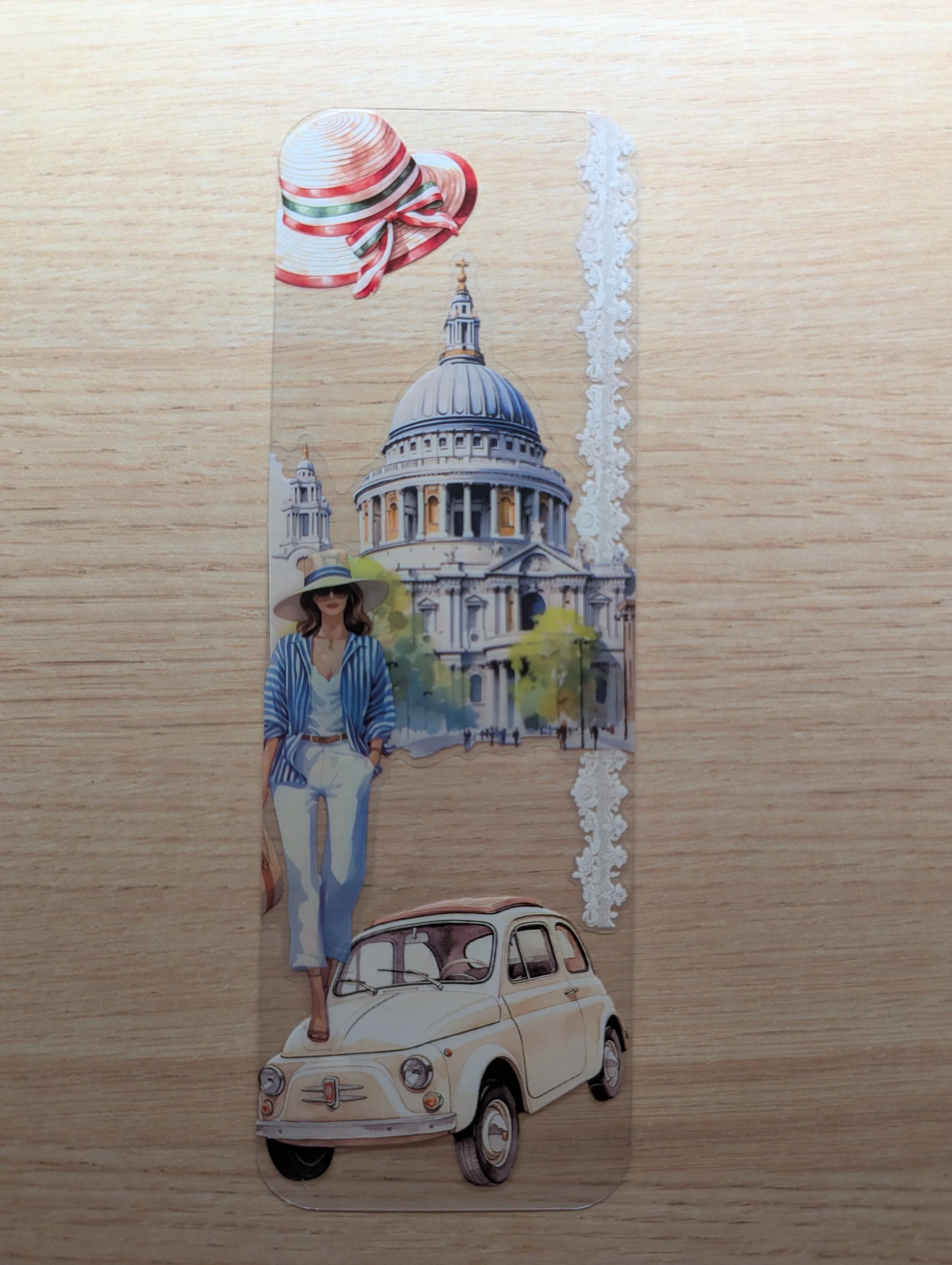 Marque-page Artistique en Journaling - touriste en Italie