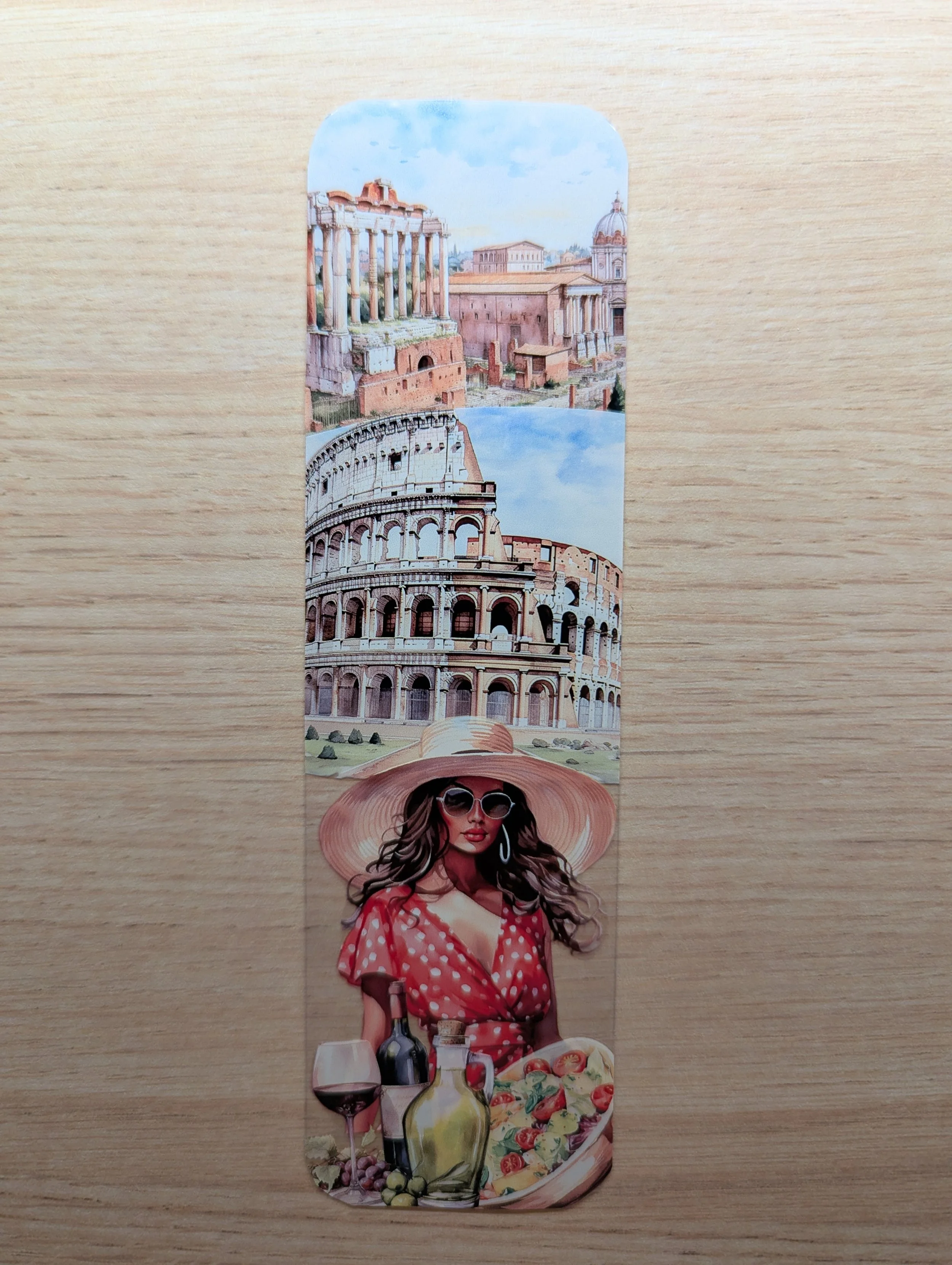 Marque-page Artistique en Journaling - touriste en Italie #2