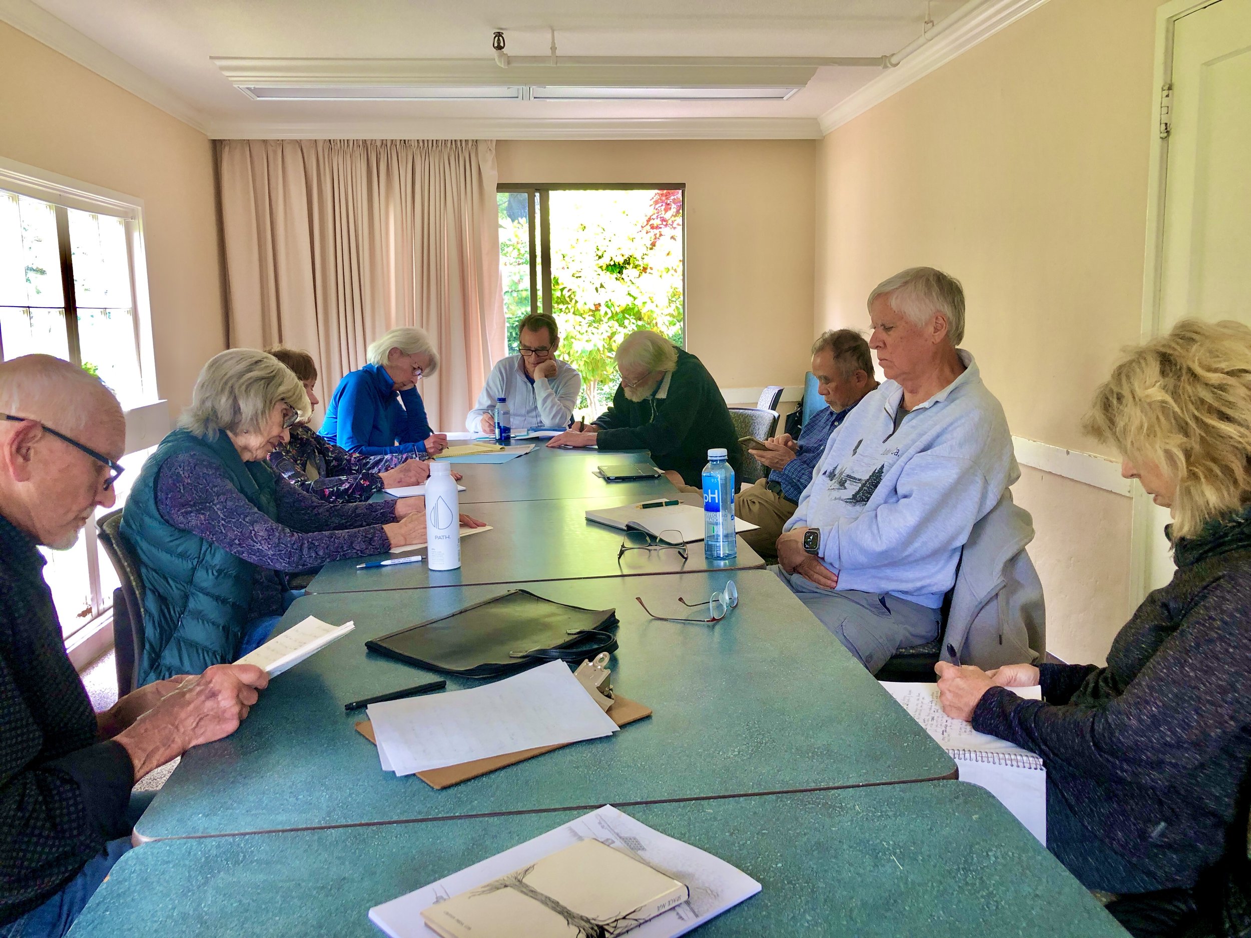 Assisting Beat Poet Clive Matson at Write Your Life series, Walnut Creek, CA