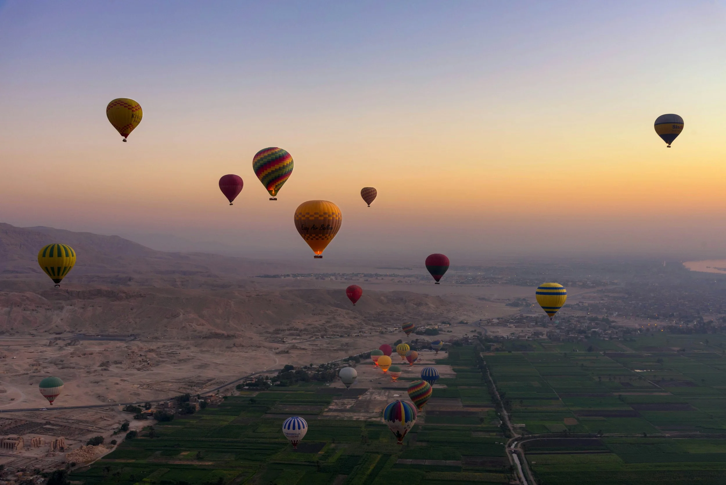 Hot Air Balloons Over Luxor