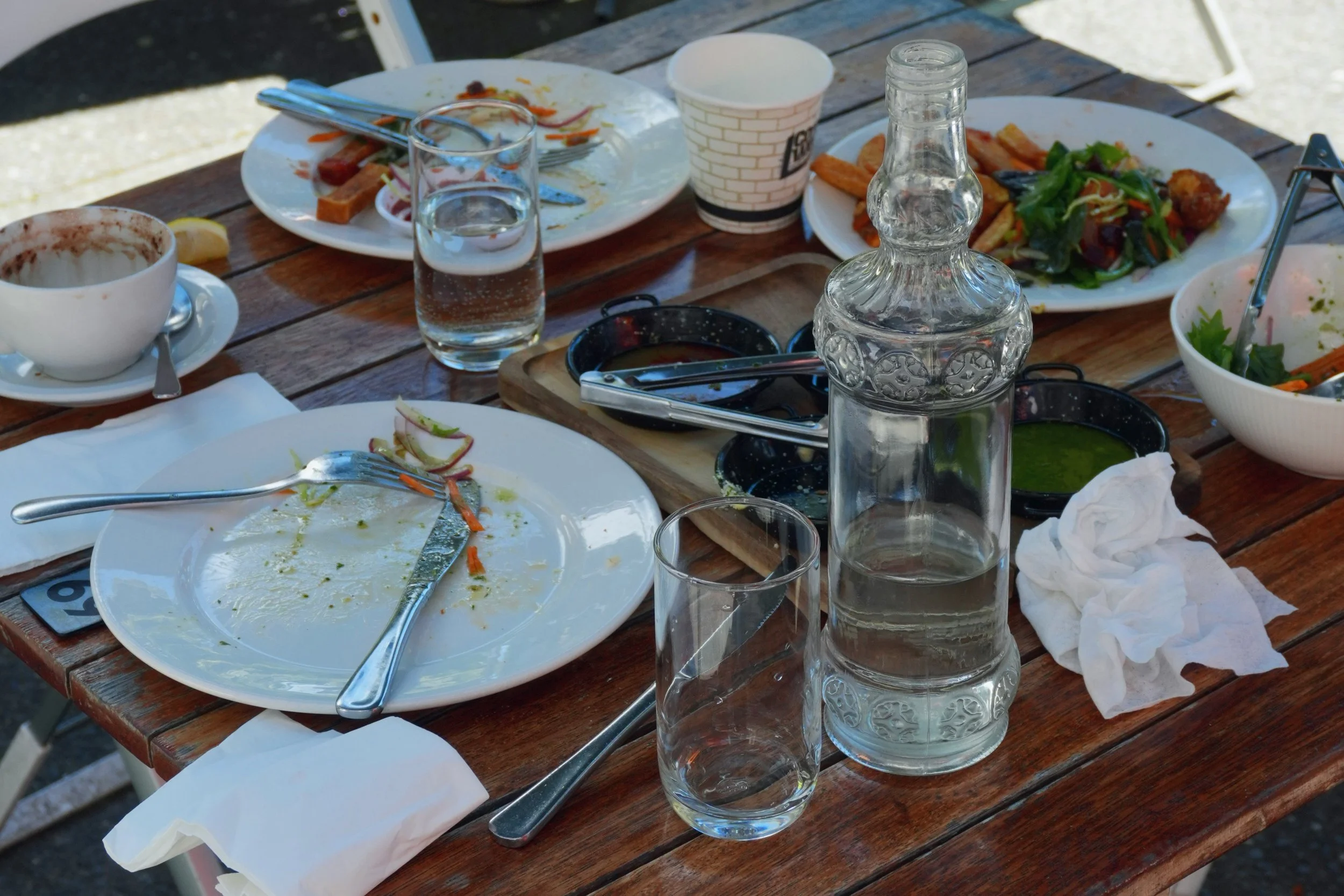 Table set for a long, unhurried lunch