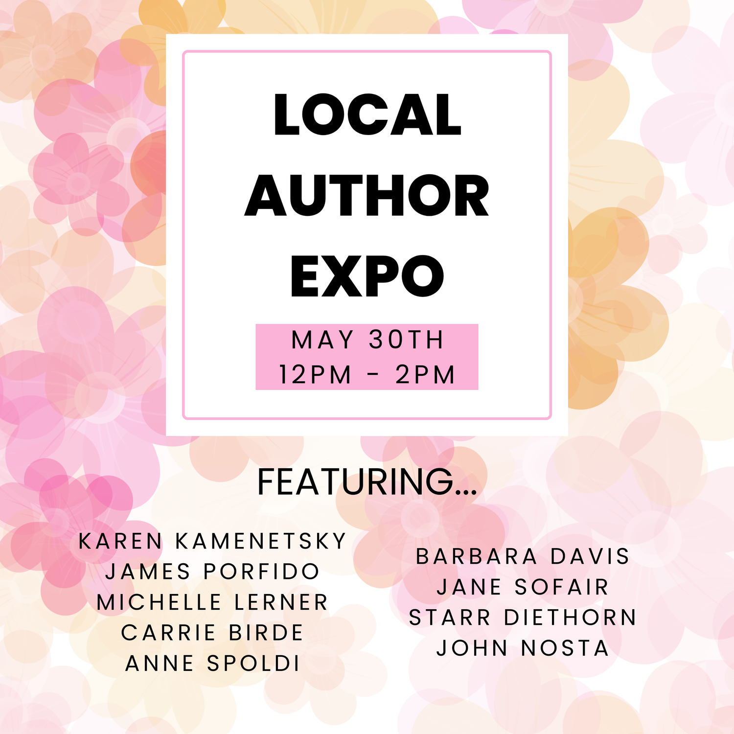 Chapter One Book Store - Local Authors Event 