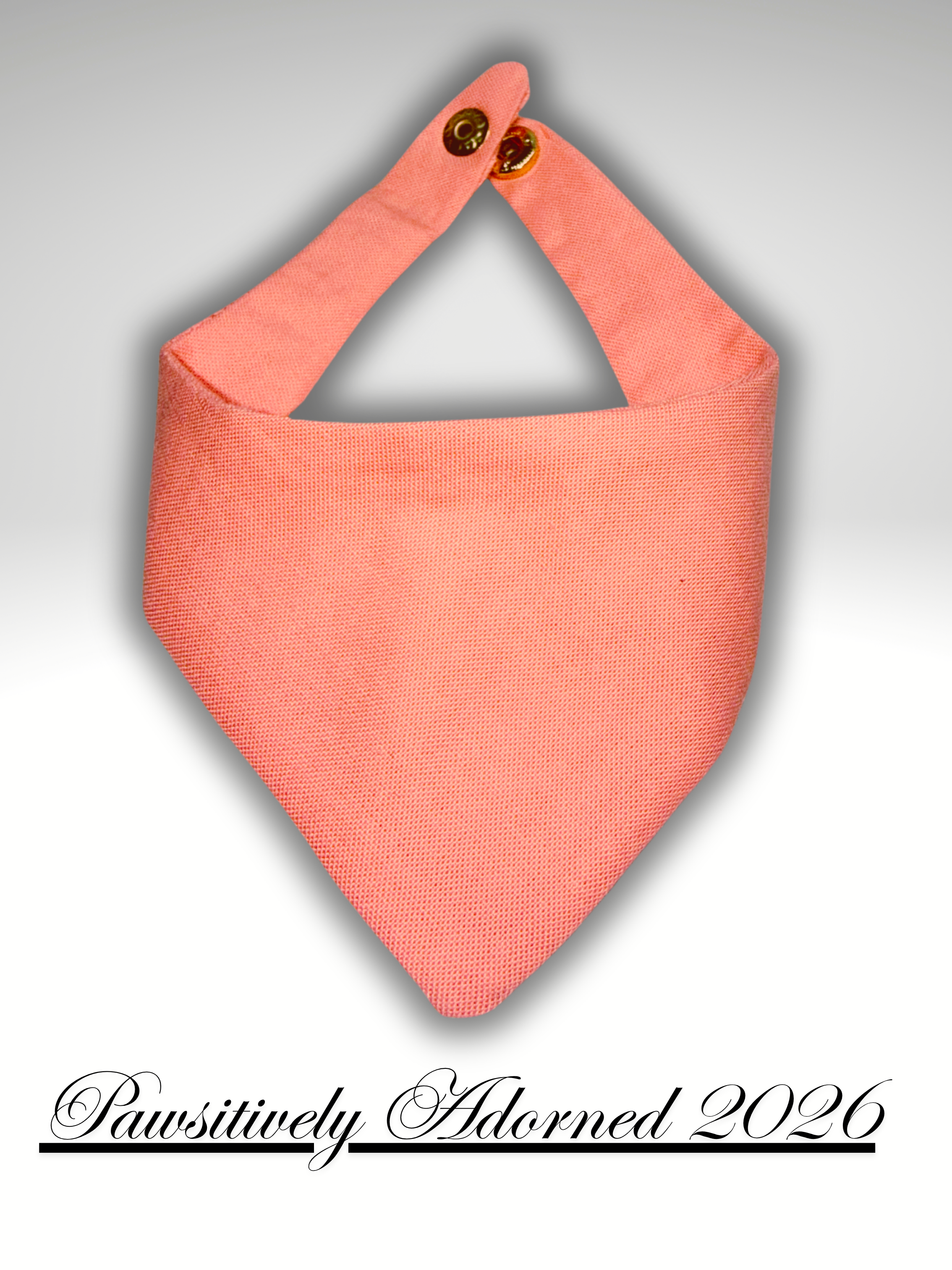 Coral Pink Pet Bandana