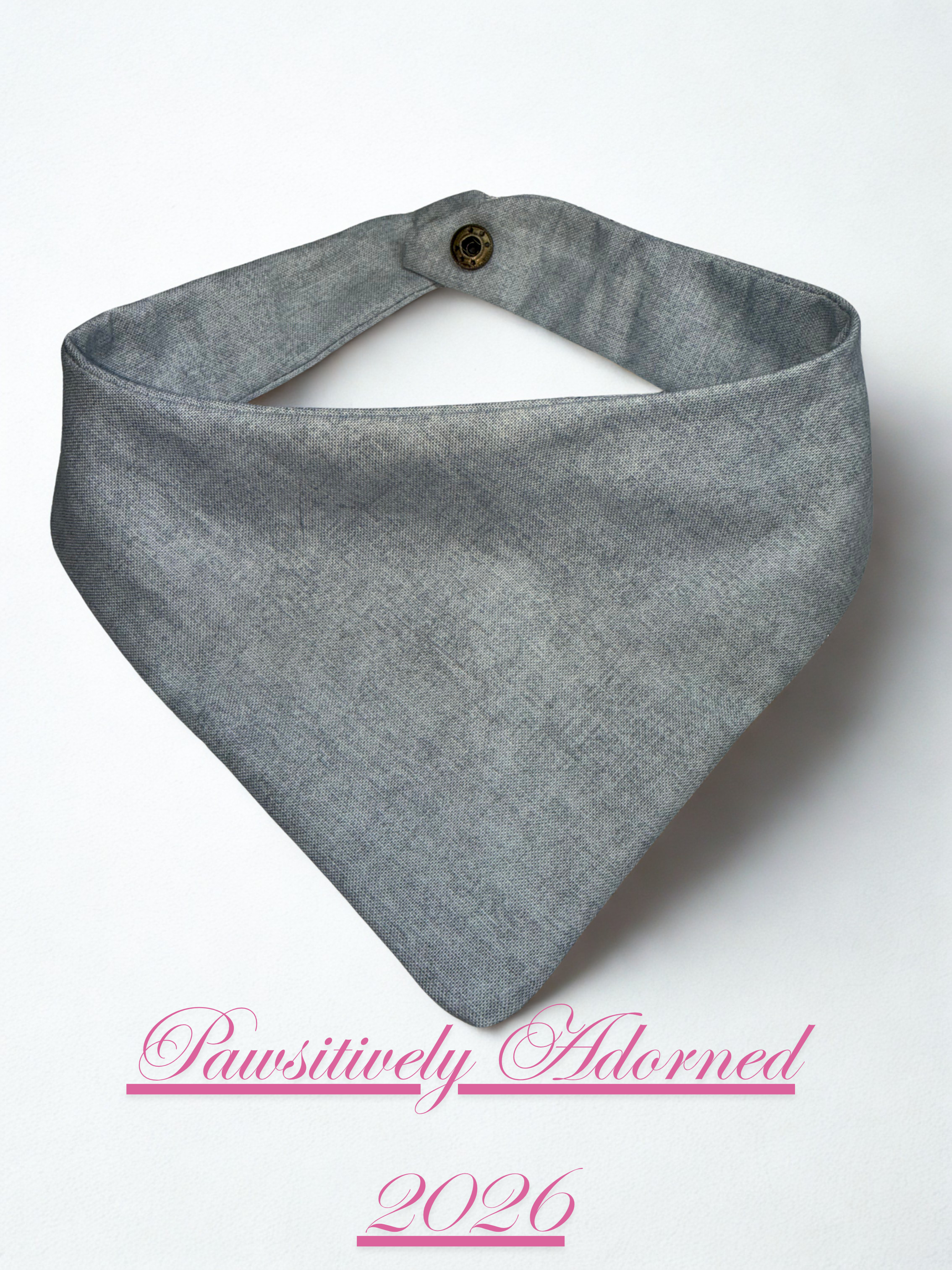 Royal Elegance Light Grey Pet Bandana