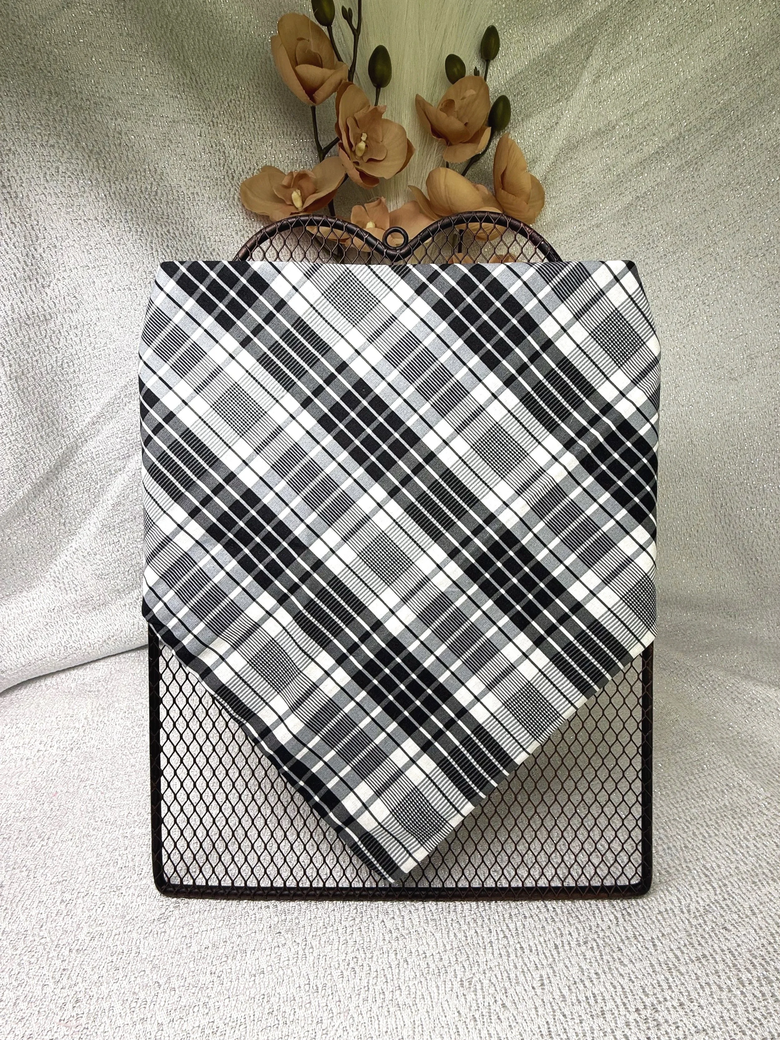 Black and white checkered Pet Bandana