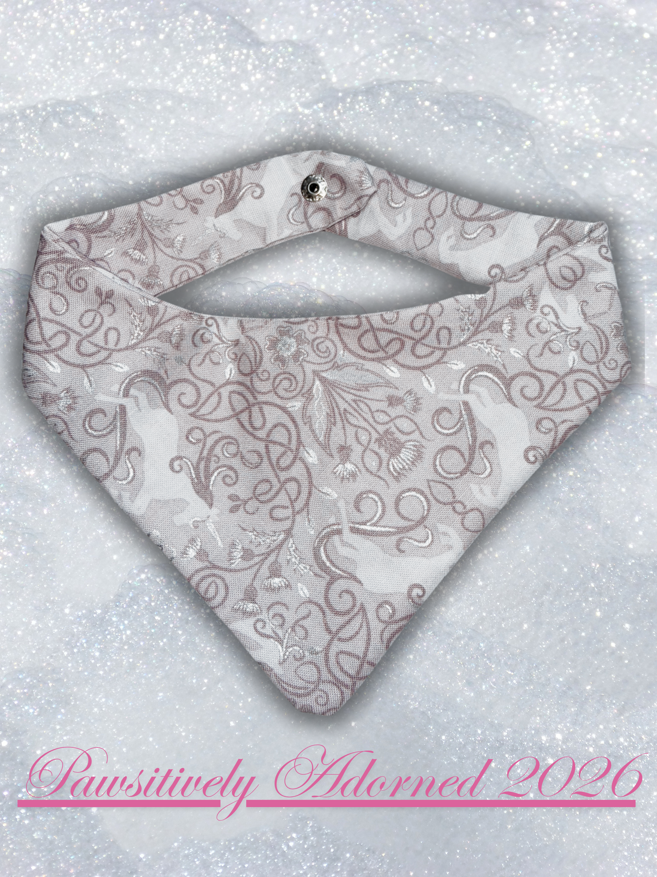 Sassy Pink Unicorn and Floral Print Bandana