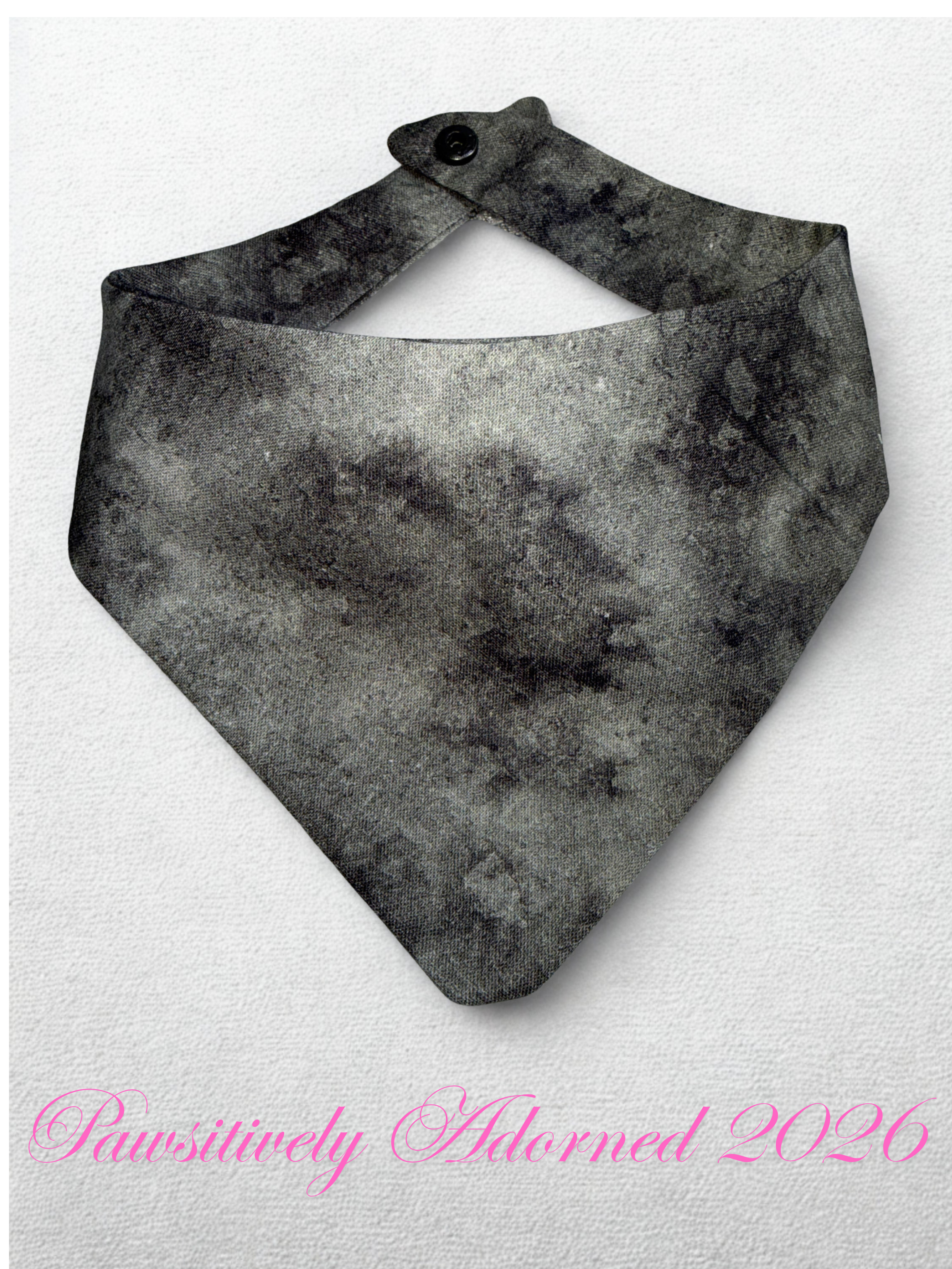 Grey, black, and white Pet Bandana