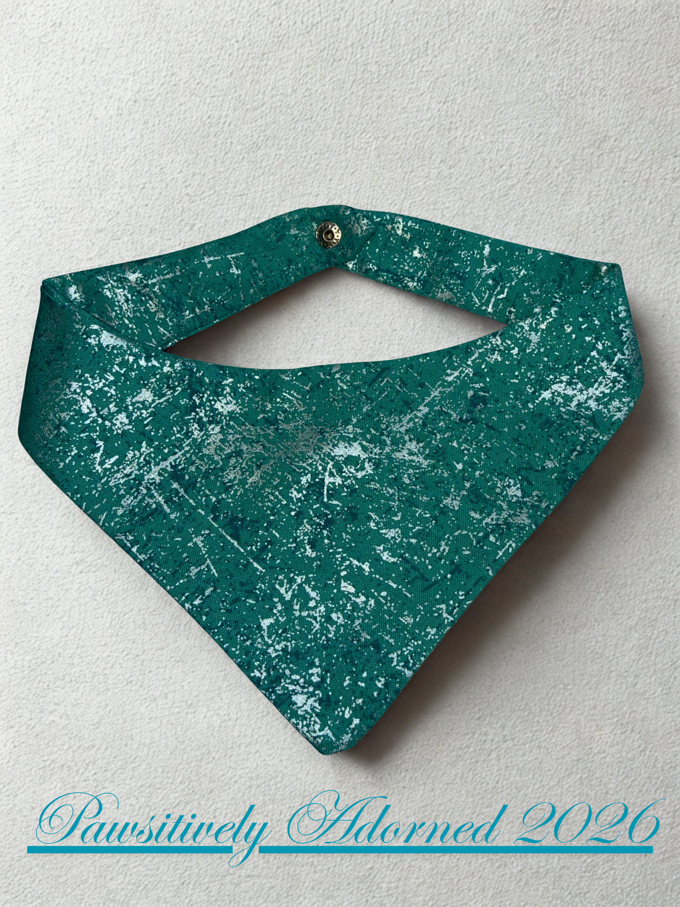 Teal Elegance Pet Bandana