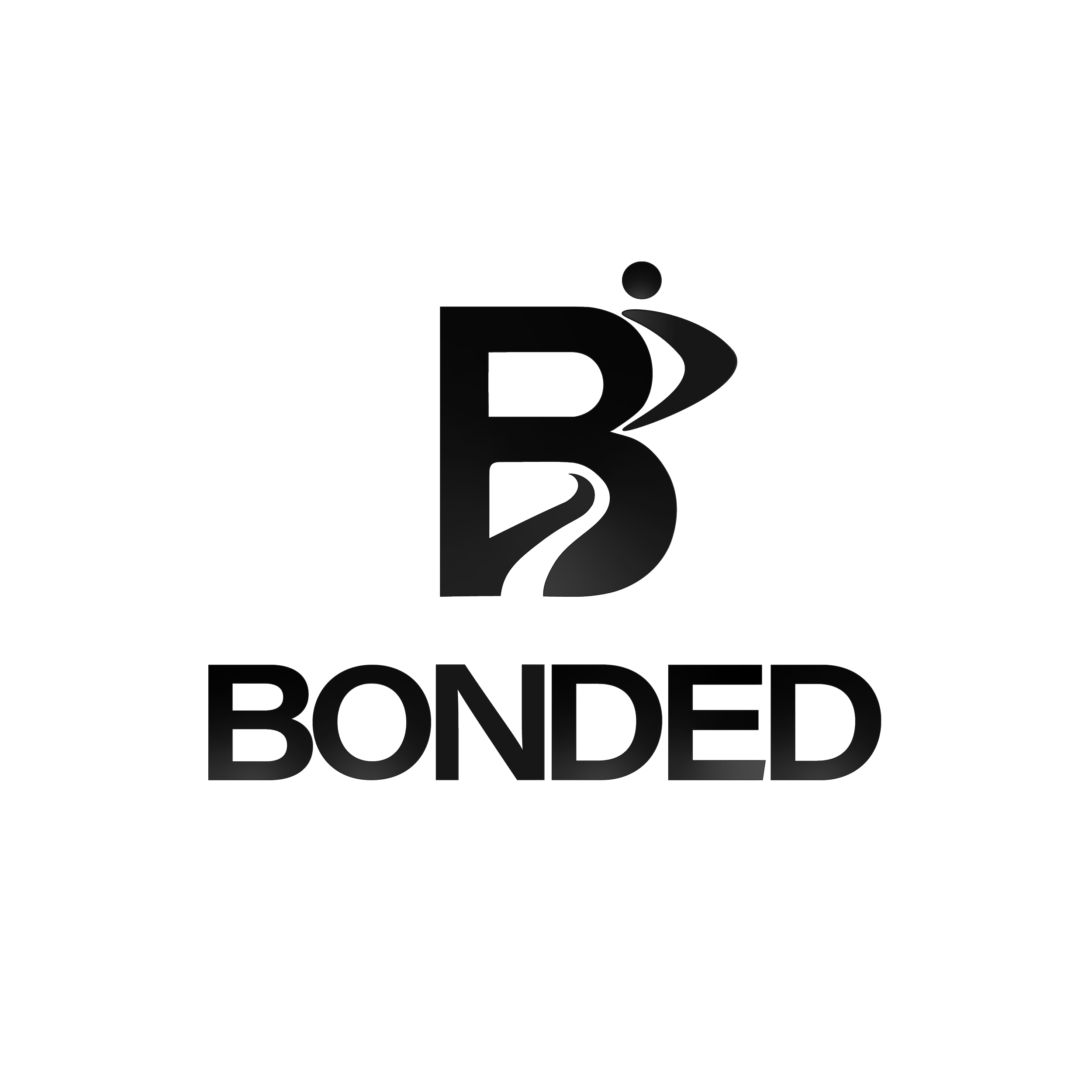 Black and white logo with a stylized letter 'B' and the word 'BONDED' underneath.