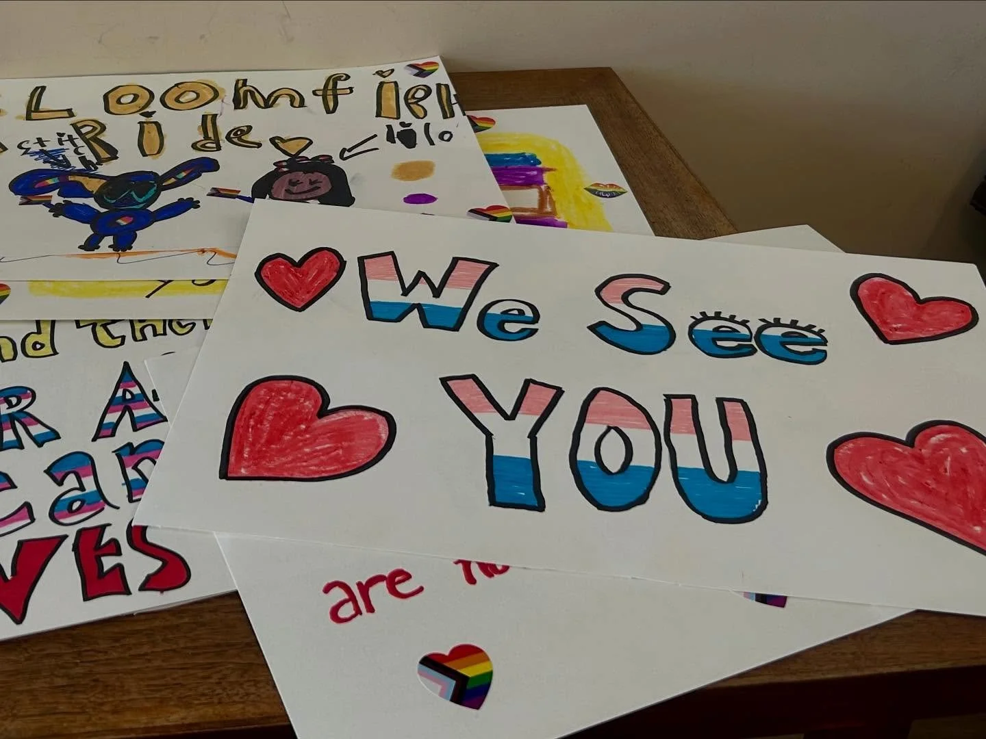 Thanks to everyone who joined us for Lavender Days at @23skiddoocafe ! Check out a sampling of the signs created today that will be on display THIS TUESDAY at our Trans Day of Visibility gathering at Bloomfield Train Station (Glenwood Ave entrance).
