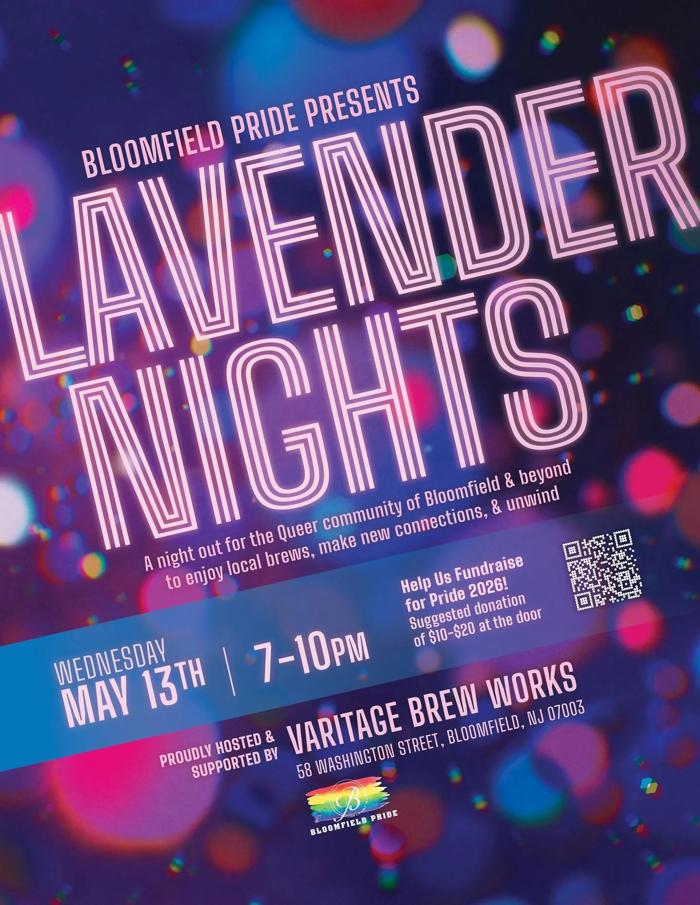 Save the date 📆 Lavender Nights return on Wednesday, May 13th from 7-10pm at Varitage Brew Works!

Come hang out, have a brew, and help us pick songs to share with our DJ for Pride Under the Stars, taking place on Friday, June 5th ✨🏳️&zwj;🌈⭐️🏳️&z