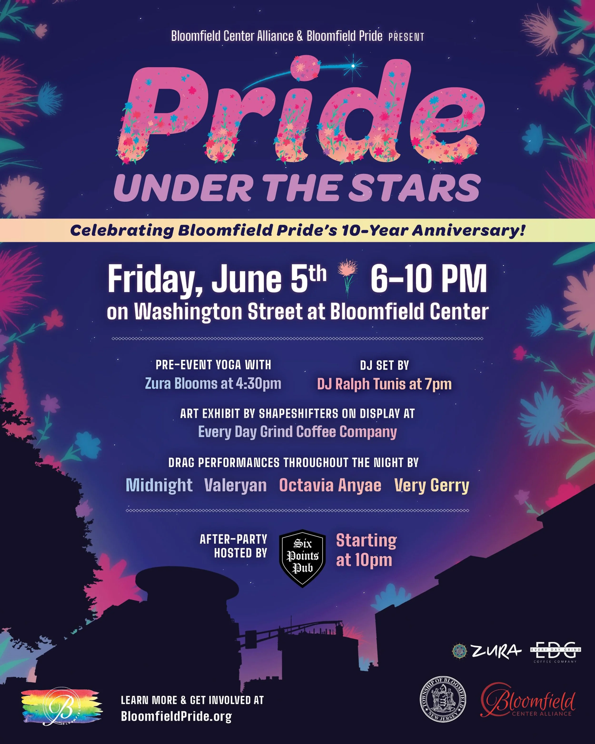 🏳️&zwj;🌈✨🏳️&zwj;⚧️ Bloomfield Pride and the Bloomfield Center Alliance are so excited to announce that this year&rsquo;s Pride Under the Stars will be taking place on Friday, June 5th from 6 to 10pm! 🏳️&zwj;⚧️✨🏳️&zwj;🌈

Come to Washington Stree
