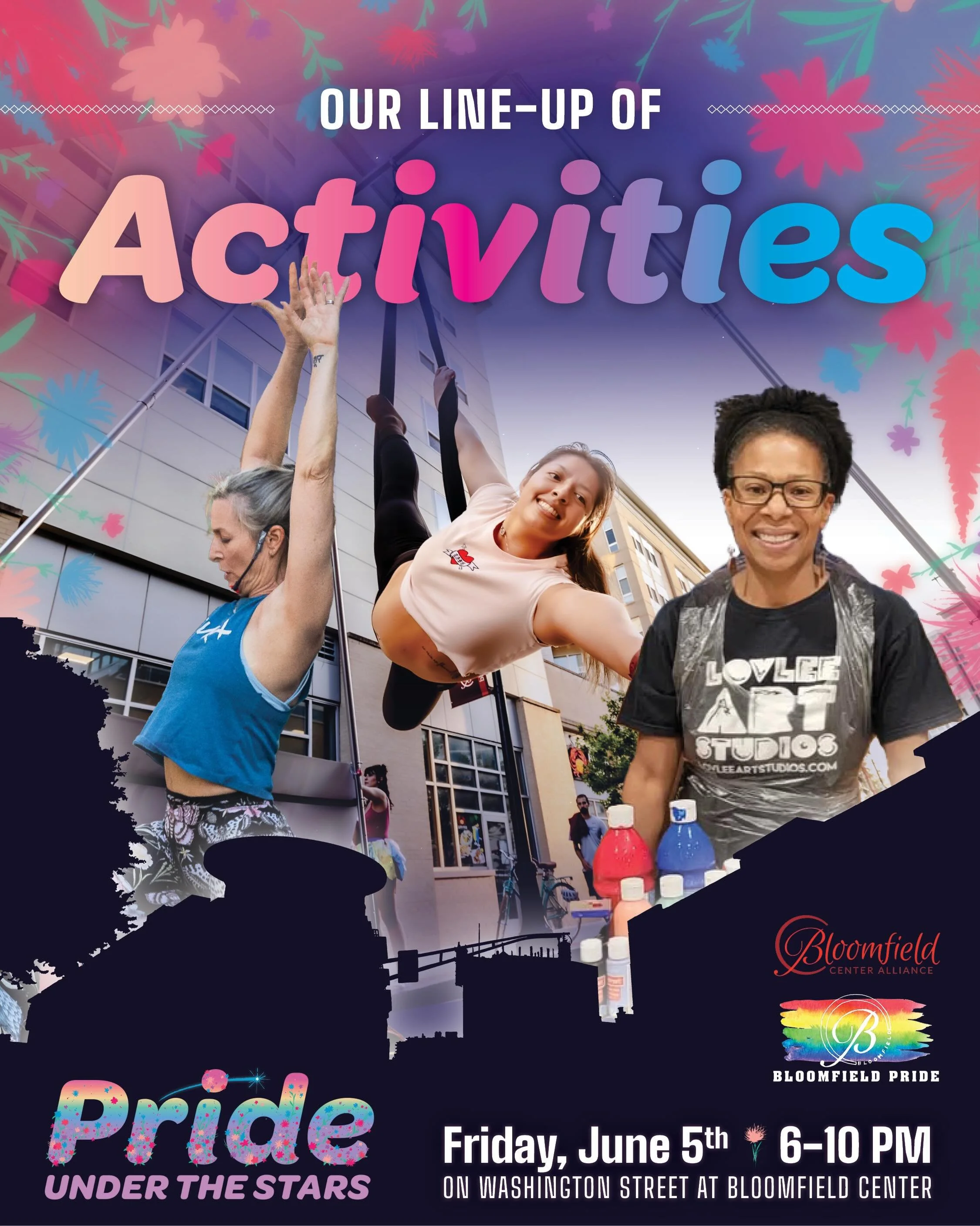 Are you ready for Pride Under the Stars this Friday? Because we are! Here's a sneak peek at the activities you have to look forward to ~

🧘🏽 Yoga sessions with @zurablooms starting at 4:30pm

🎨 Family art space with @lovleeartstudios

🖼️ Photogra