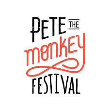 Logo du Pete the Monkey Festival avec le texte stylisé.