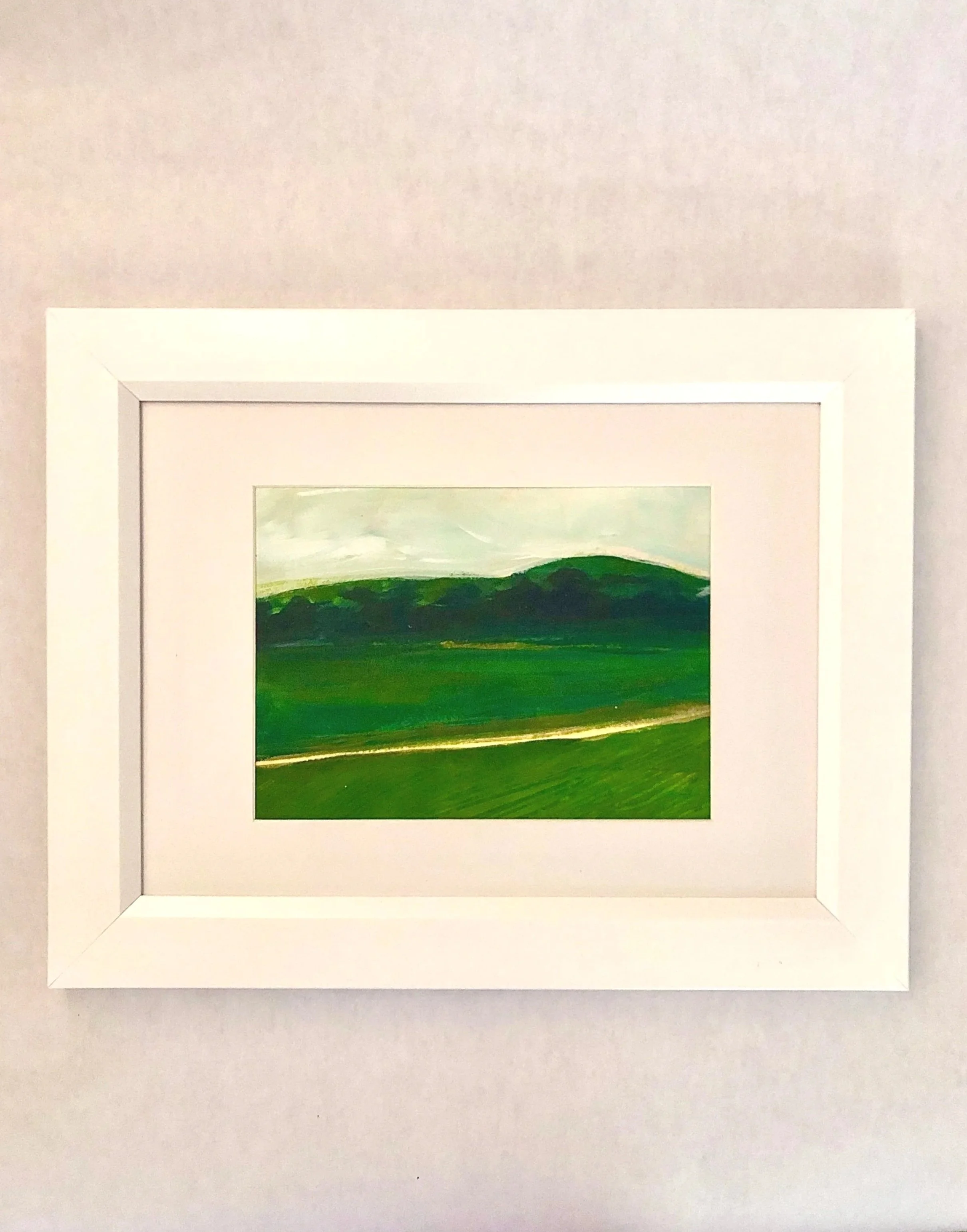 Golden Landscape 2 FRAMED Original Painting