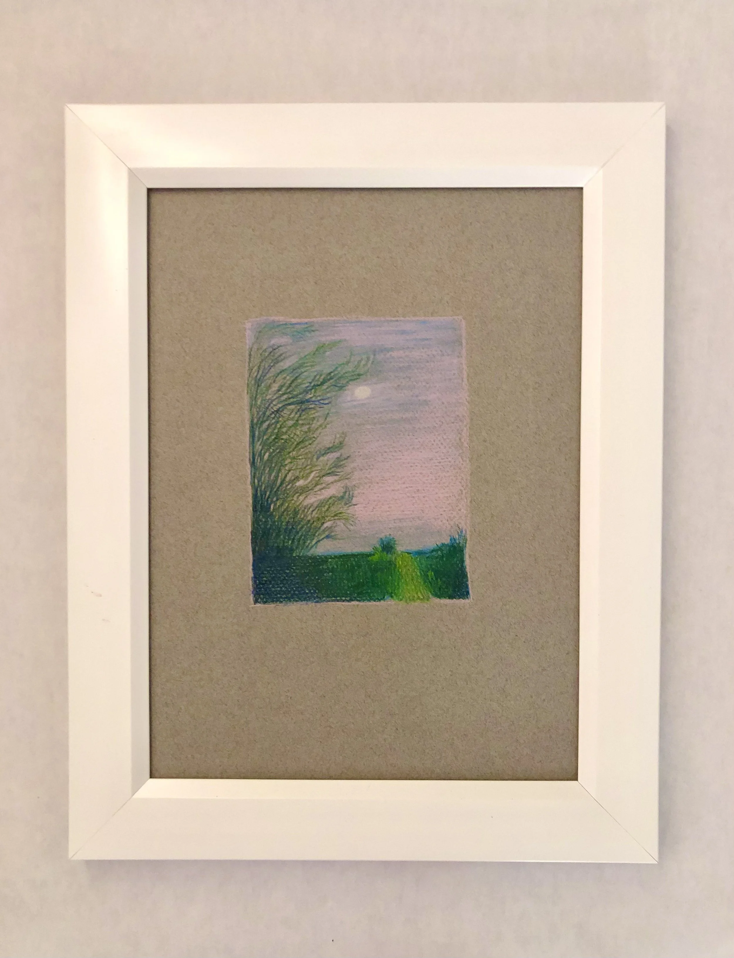 FRAMED ‘Pink Landscape’ Original Drawing