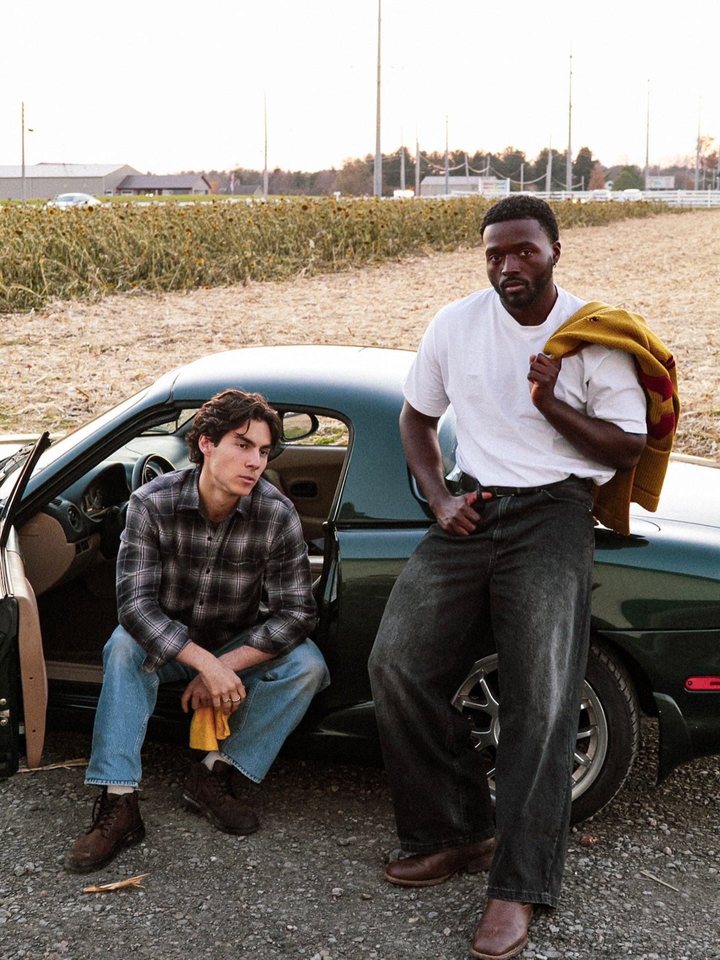 On our own time 🕰️

Photographer - Delaney Juenger
Stylists - Teagan Farmer &amp; kiser Young
Videographer - Sylvia Eastman
Models - Drake Voila &amp; Deven Brown
Car - Theo Hanes 

#UpMagazine