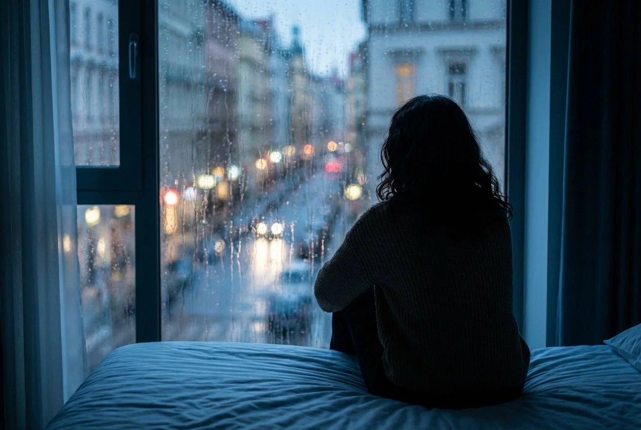   When biology doesn't respect our itineraries, the beauty of a foreign city can feel isolating.  