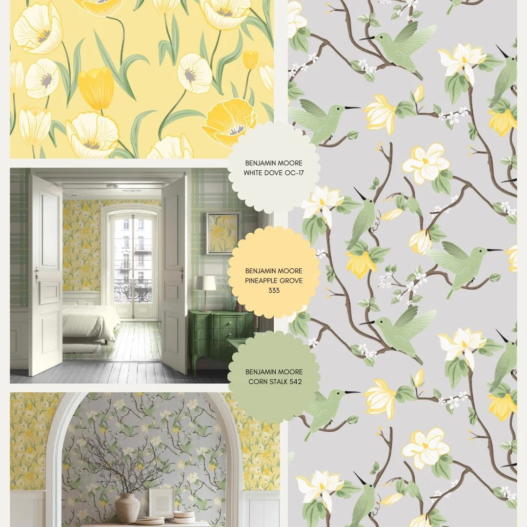Still one of my most favourite pattern collections available @wallpaperonline.ca 

Recently I used my Chinoiserie, installed it in my laundry room and am completely in love. It transformed the space! You can see the transformation if you scroll back 