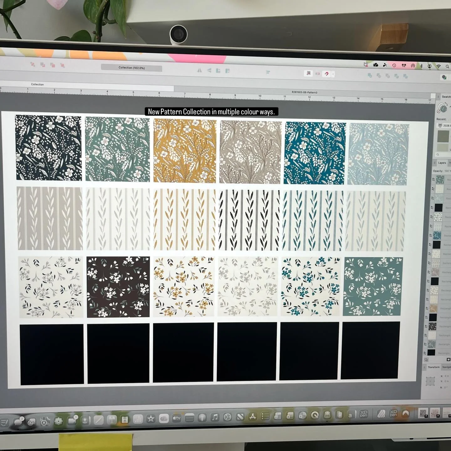 A soft geometric to support the flowing florals to give it a refined and modern classic feel. What do you think?
#surfacedesign #patternlove #scandidesign