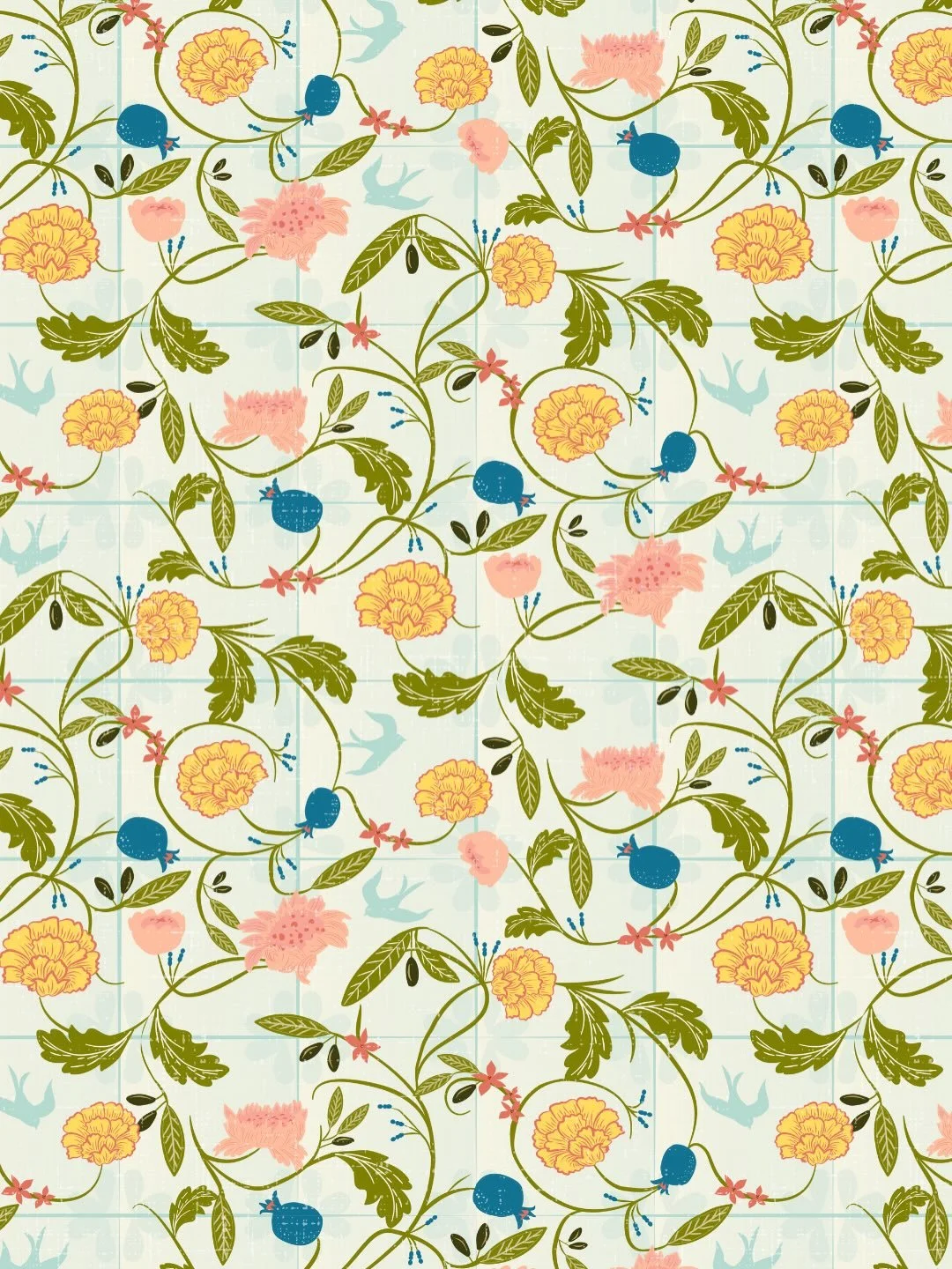 My latest Spoonflower Entry for Mediterranean Hues challenge. I am hoping it inspires you to think and feel like you are on the sun-washed coast and enjoying the seaside markets of the Mediterranean. I know I would love to be there now, especially si